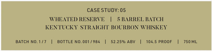 Frank August Case Study: 05 Wheated Reserve Bourbon Frank August