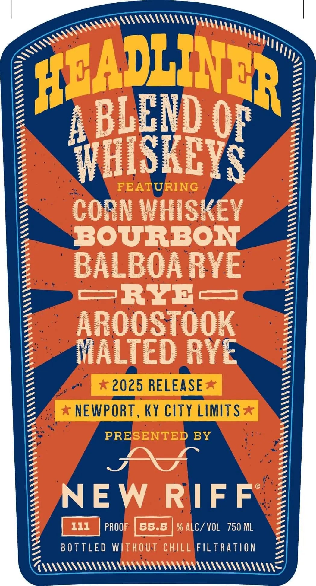 New Riff Headliner 2025 Limited Edition – A Blend of Whiskeys New Riff Distilling