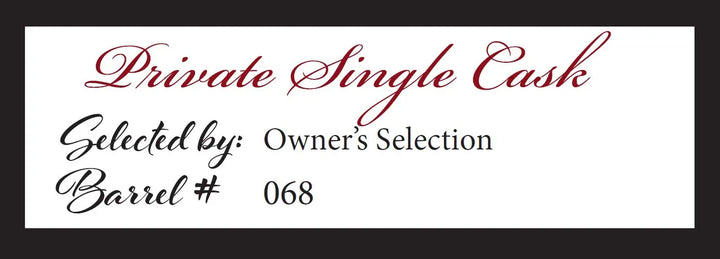 Old Man Winter Bourbon Whiskey Private Single Cask Barrel #068 Olde Man Winter