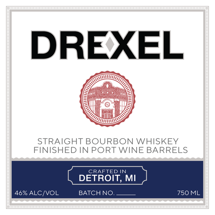 Drexel Straight Bourbon Whiskey Finished in Port Wine Barrels