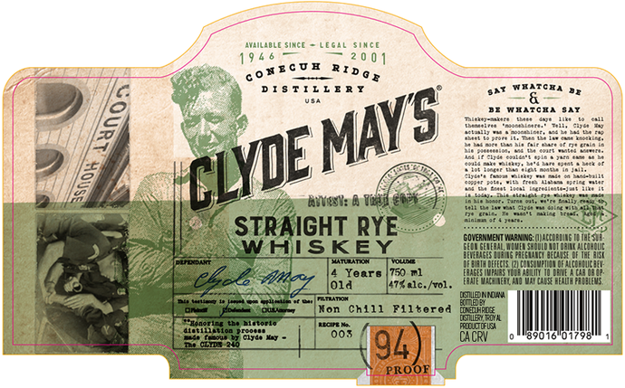 Clyde May’s Straight Rye Whiskey