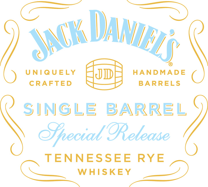 Jack Daniel’s Coy Hill Rye 2026 Special Release Single Barrel Barrel Proof Tennessee Rye Whiskey label displays blue and gold text, decorative swirls, and a central “JD” emblem, reflecting the craftsmanship behind this special release.