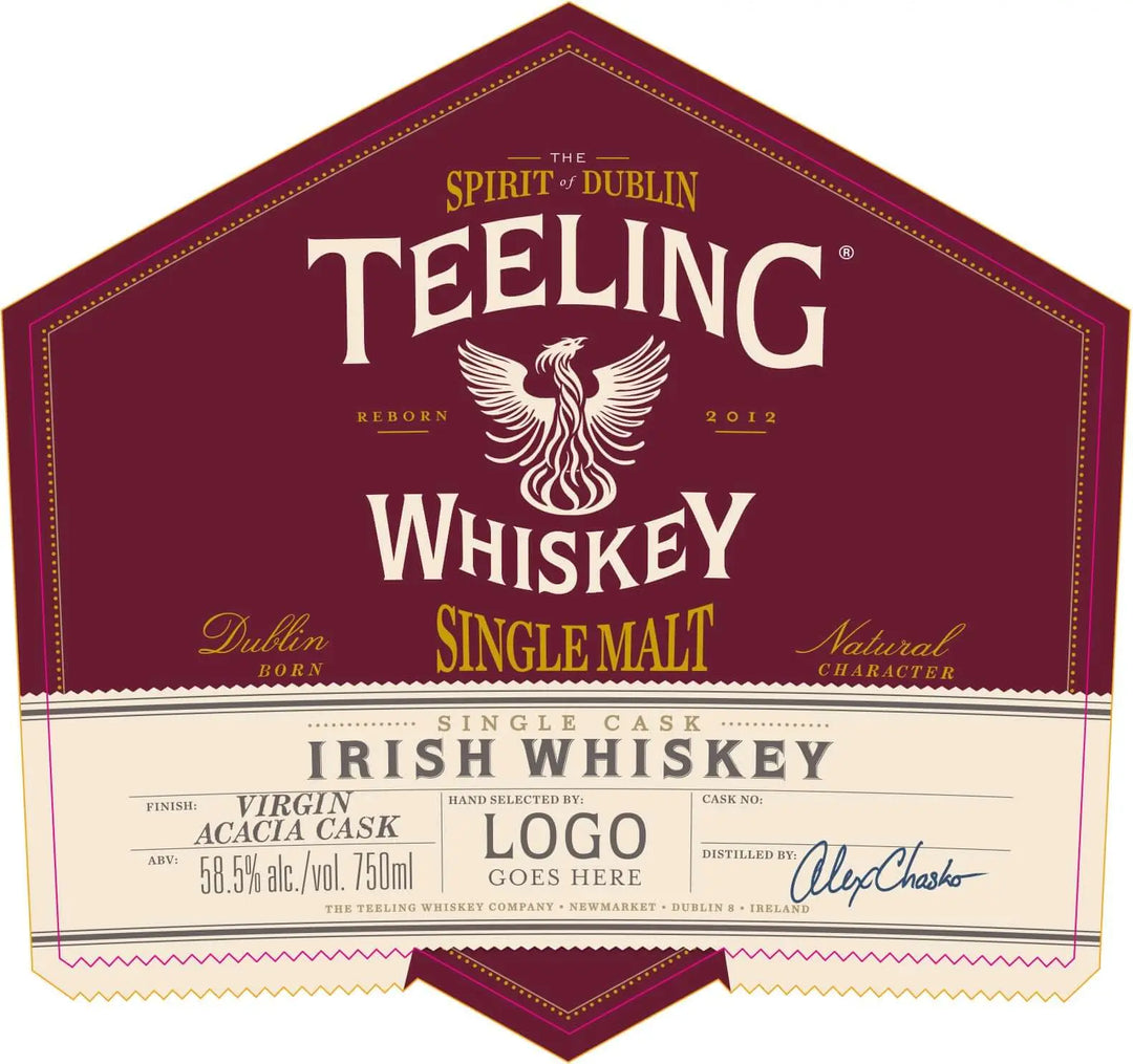 Teeling Single Malt Irish Whiskey Virgin Acacia Cask Single Cask Teeling Whiskey