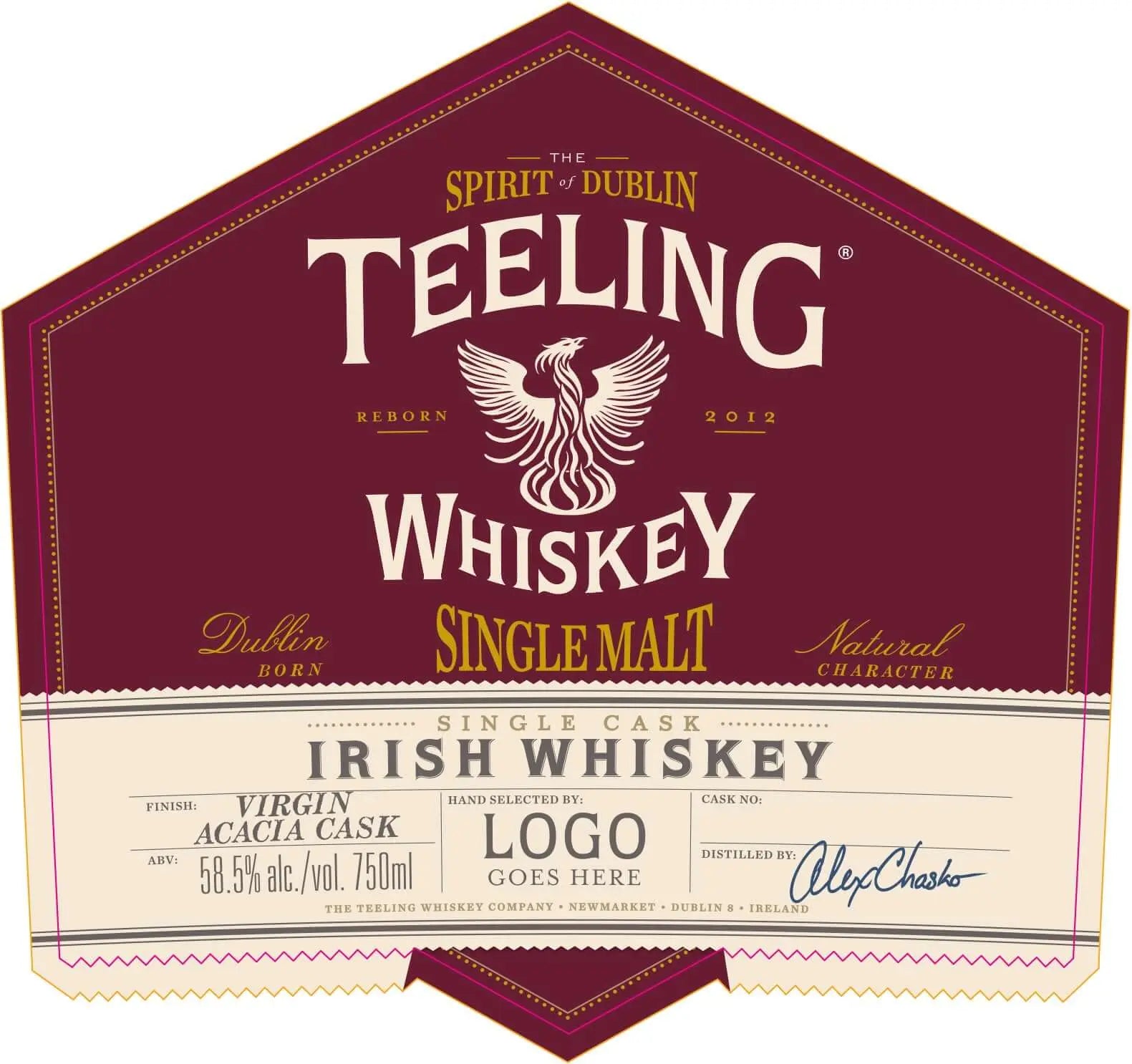 Teeling Single Malt Irish Whiskey Virgin Acacia Cask Single Cask Teeling Whiskey