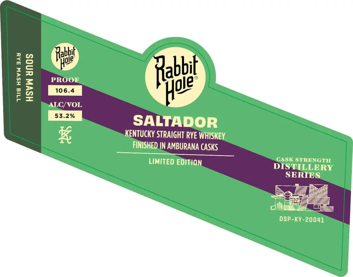 Rabbit Hole Saltador Double Barrel Amburana Cask Strength Rye - Main Street Liquor