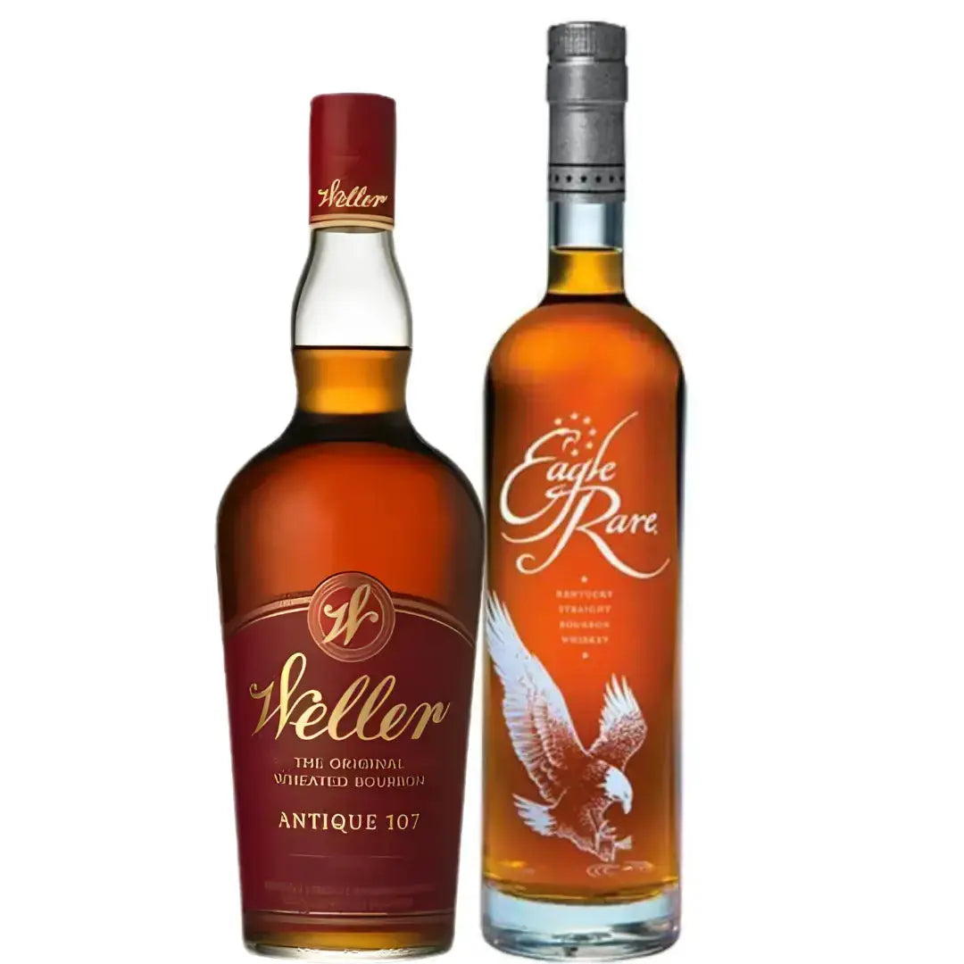 Rare Antique Bundle: Eagle Rare 700mL &amp; Weller Antique 107 Wheated Bourbon - Main Street Liquor