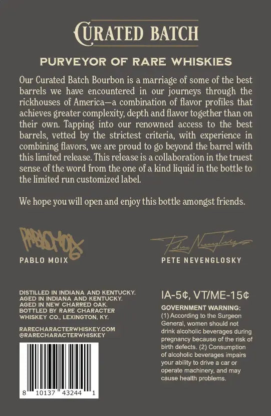 Rare Character Curated Batch Cask Strength Straight Bourbon Batch 02 - Main Street Liquor