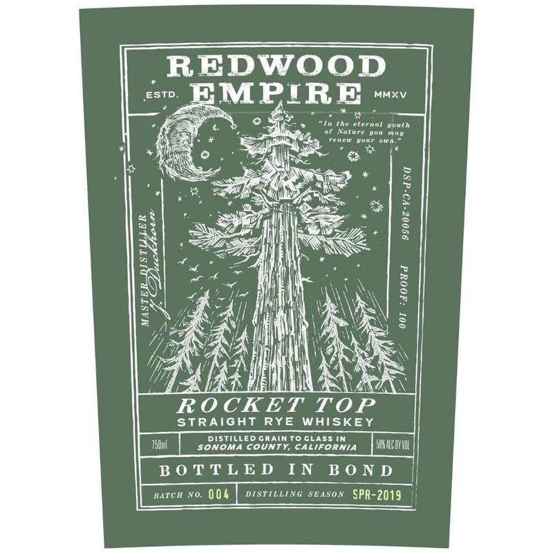 Load image into Gallery viewer, Redwood Empire Rocket Top Straight Rye Batch 004 - Main Street Liquor
