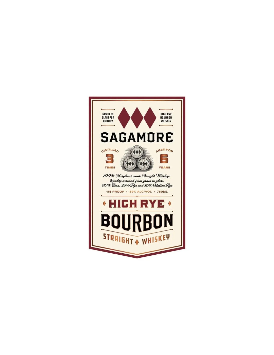 Sagamore High Rye Bourbon 6 Year - Main Street Liquor