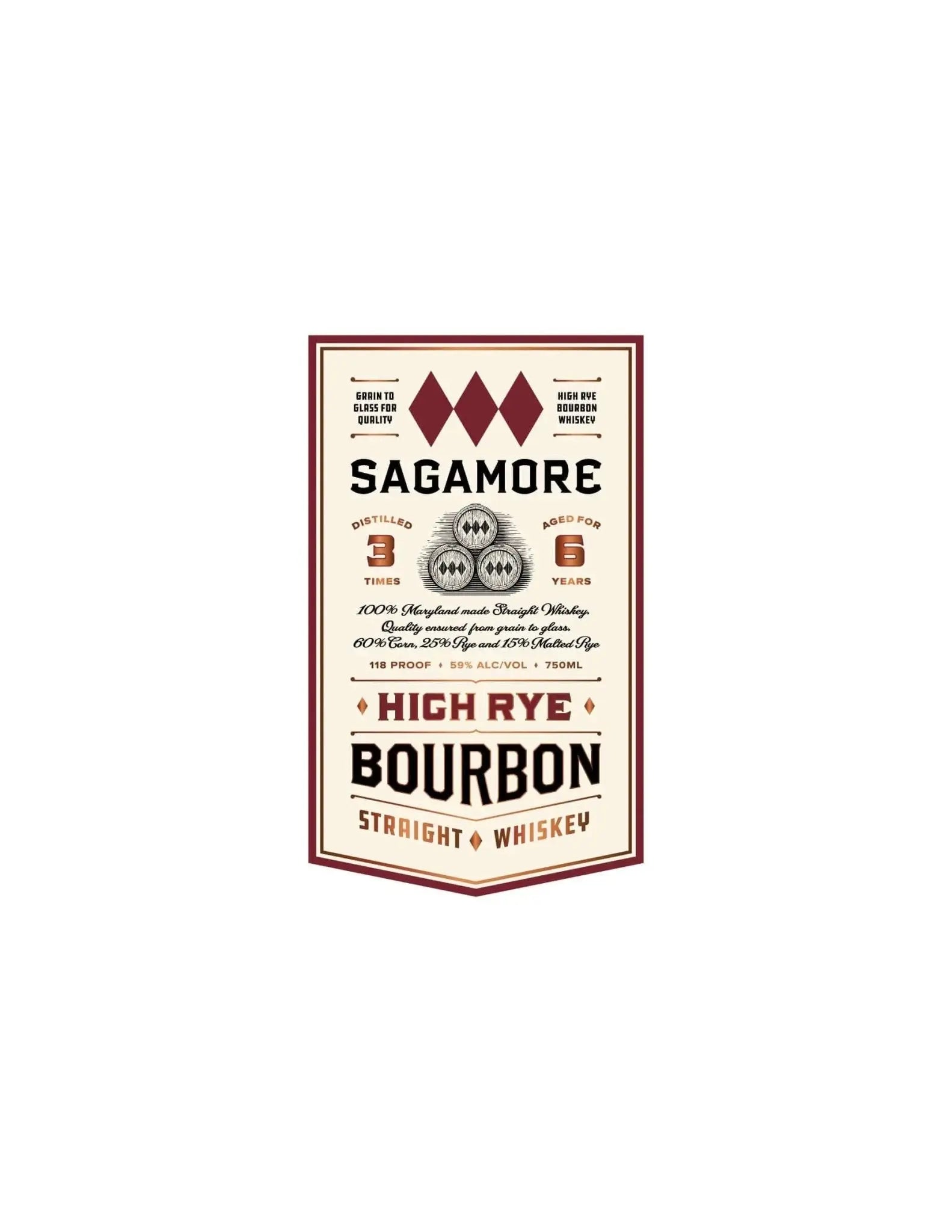 Sagamore High Rye Bourbon 6 Year - Main Street Liquor