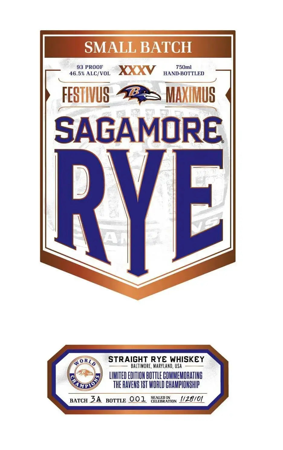 Sagamore Spirit Rye Ravens "Festivus Maximus" Championship Edition - Main Street Liquor