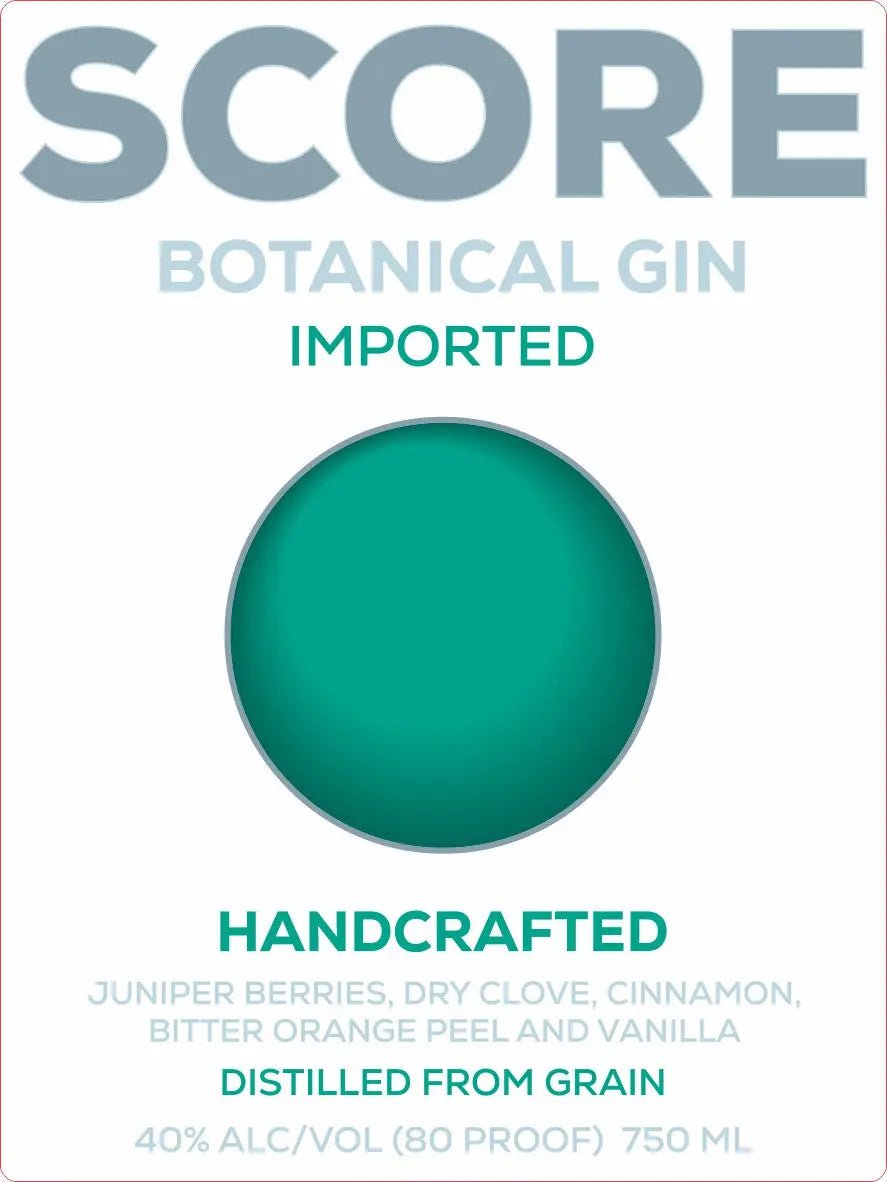 Score Botanical Gin Imported Handcrafted 750mL - Main Street Liquor