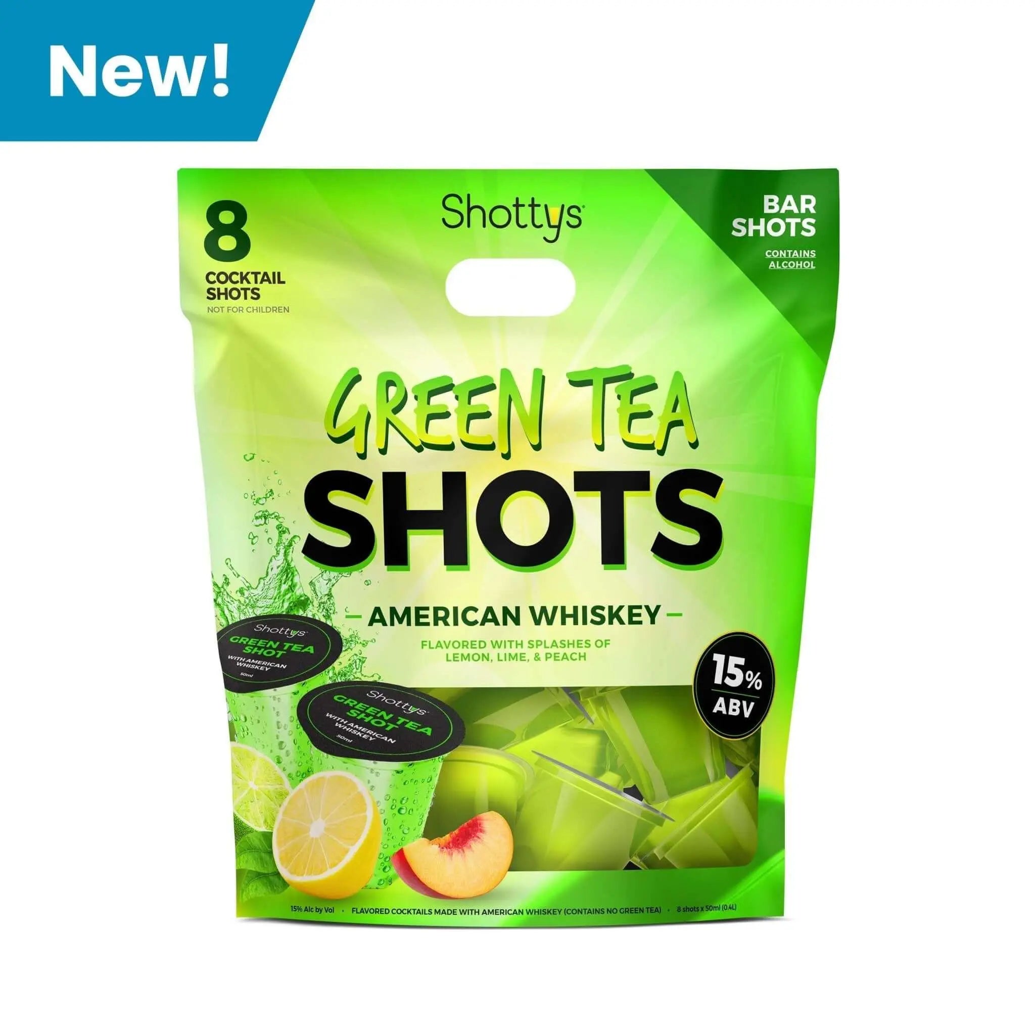 Shottys Green Tea Cocktail Shots - 8 Gluten-Free Shots – Main