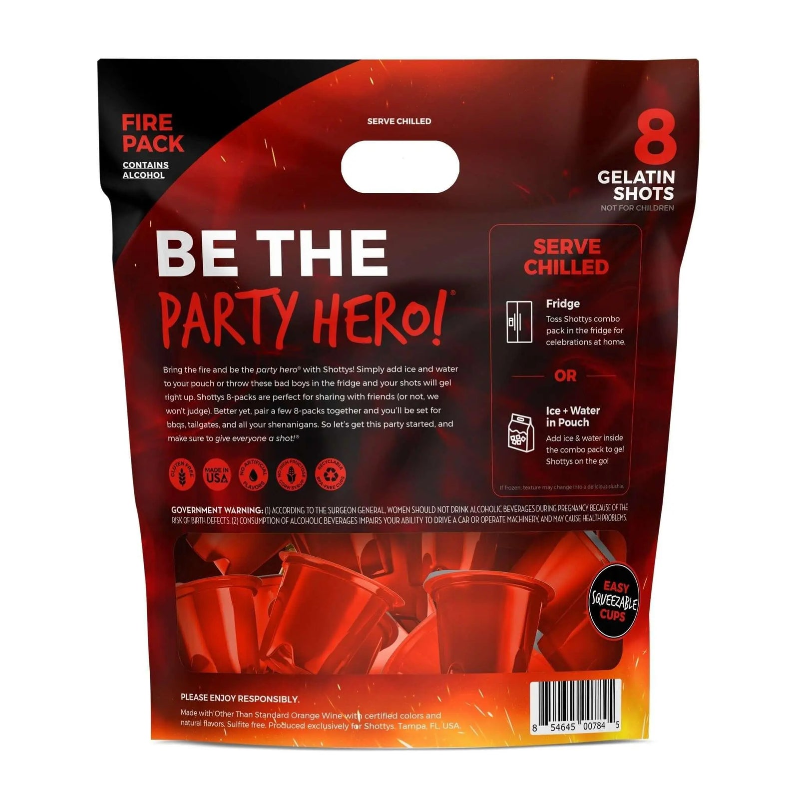 Shottys Hot Cinnamon Gelatin Shots (8 shots) - Main Street Liquor