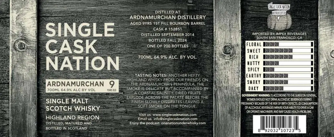 Single Cask Nation Ardnamurchan 9 - Year Single Malt Scotch Whisky - Main Street Liquor