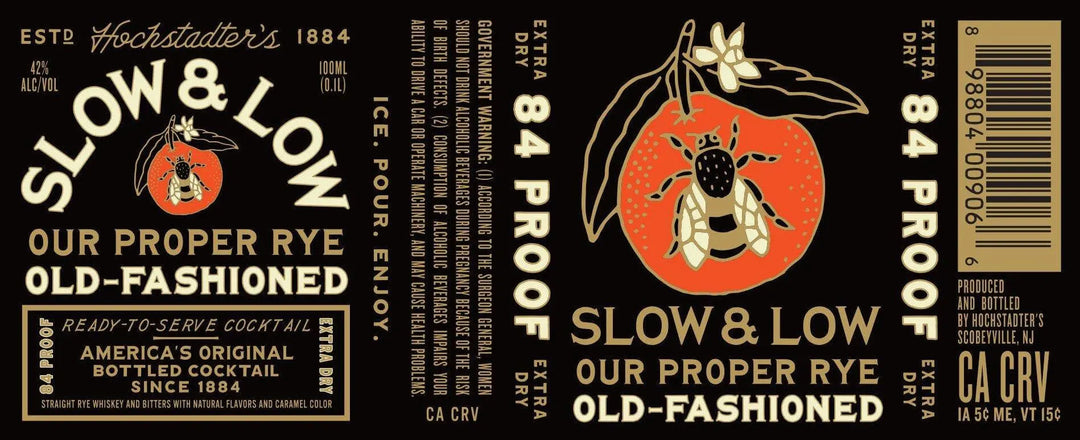 Slow & Low Proper Rye Old - Fashioned – Ready - to - Serve Cocktail - Main Street Liquor
