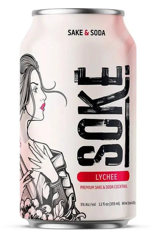 Soke Sake &amp; Soda Lychee 4 Pack - Main Street Liquor