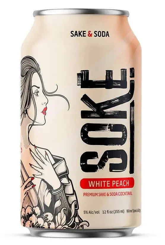 Soke Sake &amp; Soda White Peach 4 Pack - Main Street Liquor