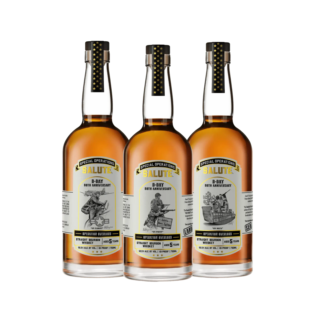 Special Operations Salute™ Whiskey - D - Day 80th Anniversary - 3 Bottle Set with Limited Edition Lithograph - Main Street Liquor