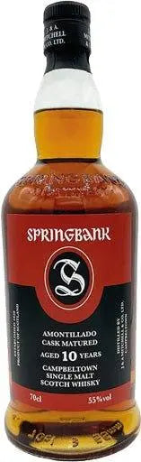 ウイスキー Springbank 10 Year Old Amontillado 700ml Springbank 10 Year Old Amontillado Cask Whisky 700ml – Main Street