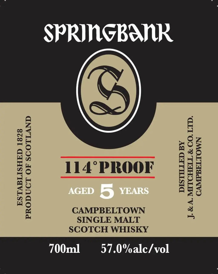 Springbank 5 Year Old Cask Strength Single Malt Scotch Whisky 700mL - Main Street Liquor
