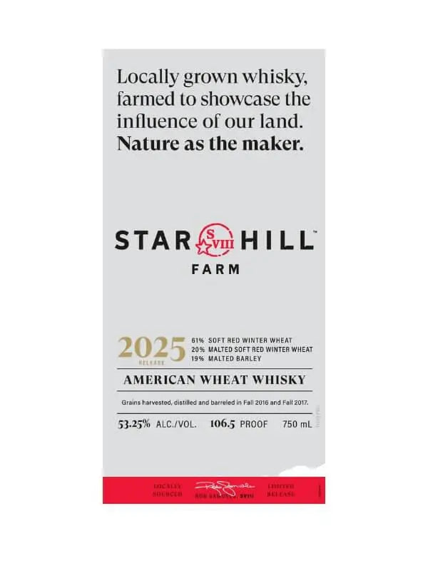 Star Hill Farm American Wheat Whisky 2025 Release - Main Street Liquor
