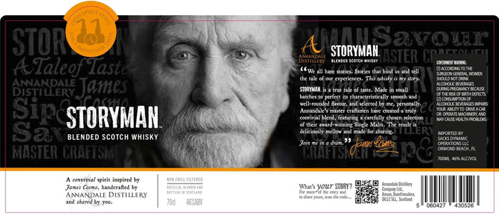 Storyman Blended Scotch Whisky 2nd Edition by Annandale Distillery 700ml - Main Street Liquor