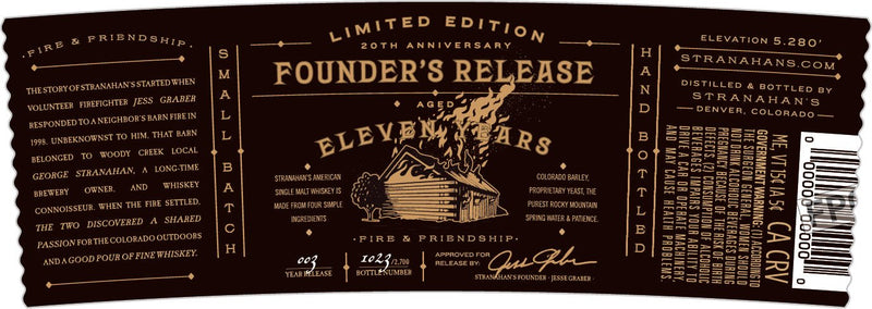 Load image into Gallery viewer, Stranahan&#39;s Founder&#39;s Release 11Year Single Malt Whiskey – Limited Edition - Main Street Liquor
