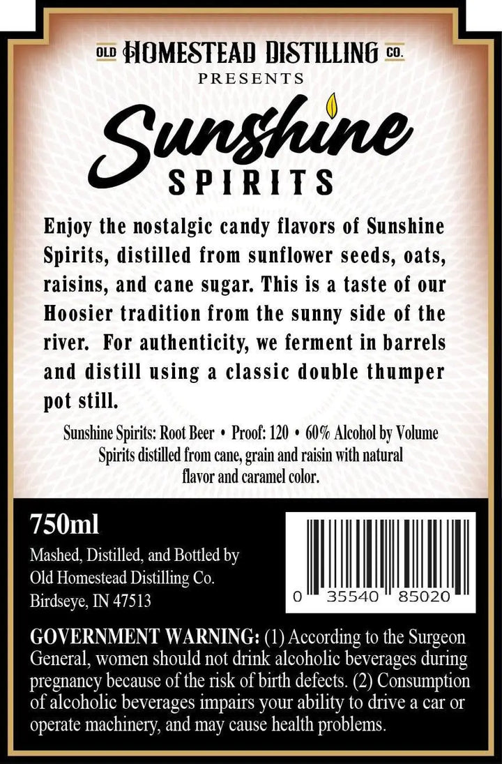 Sunshine Spirits Root Beer 750ml - Main Street Liquor