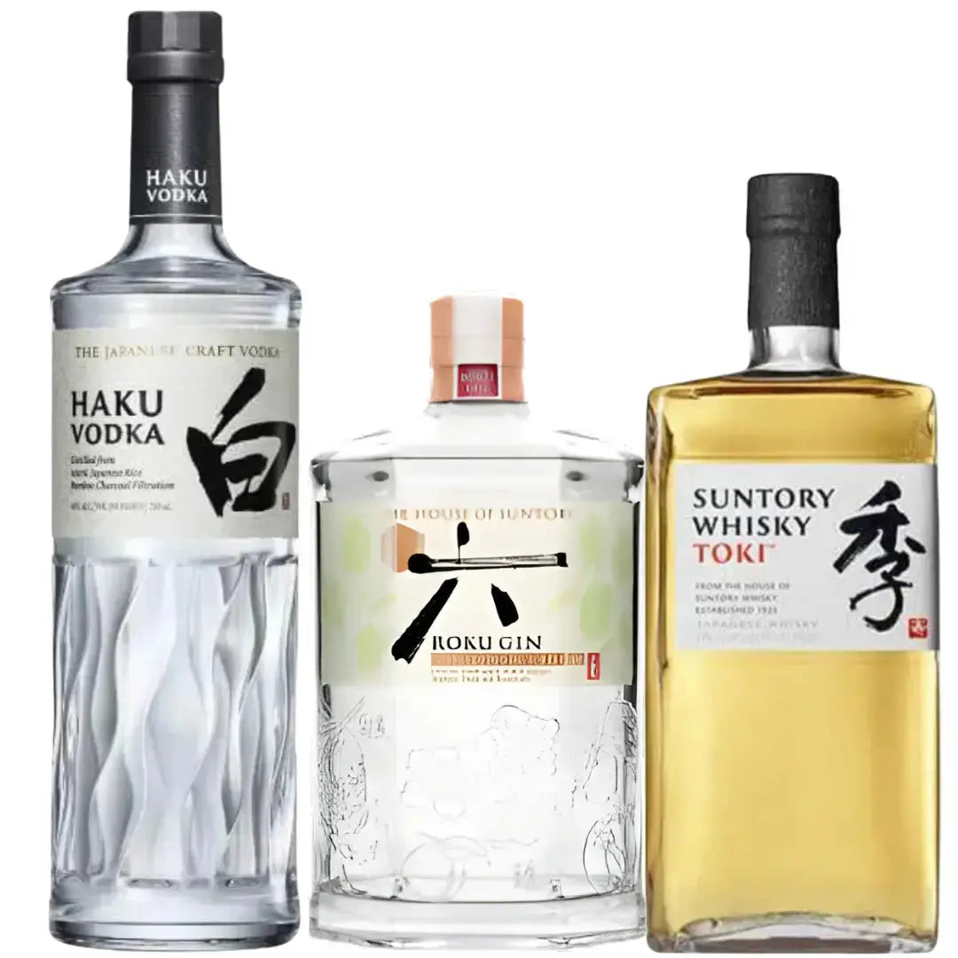 Taste of Japan Bundle: Roku Gin Minori Select, Haku Vodka &amp; Suntory Toki Japanese Whisky - Main Street Liquor