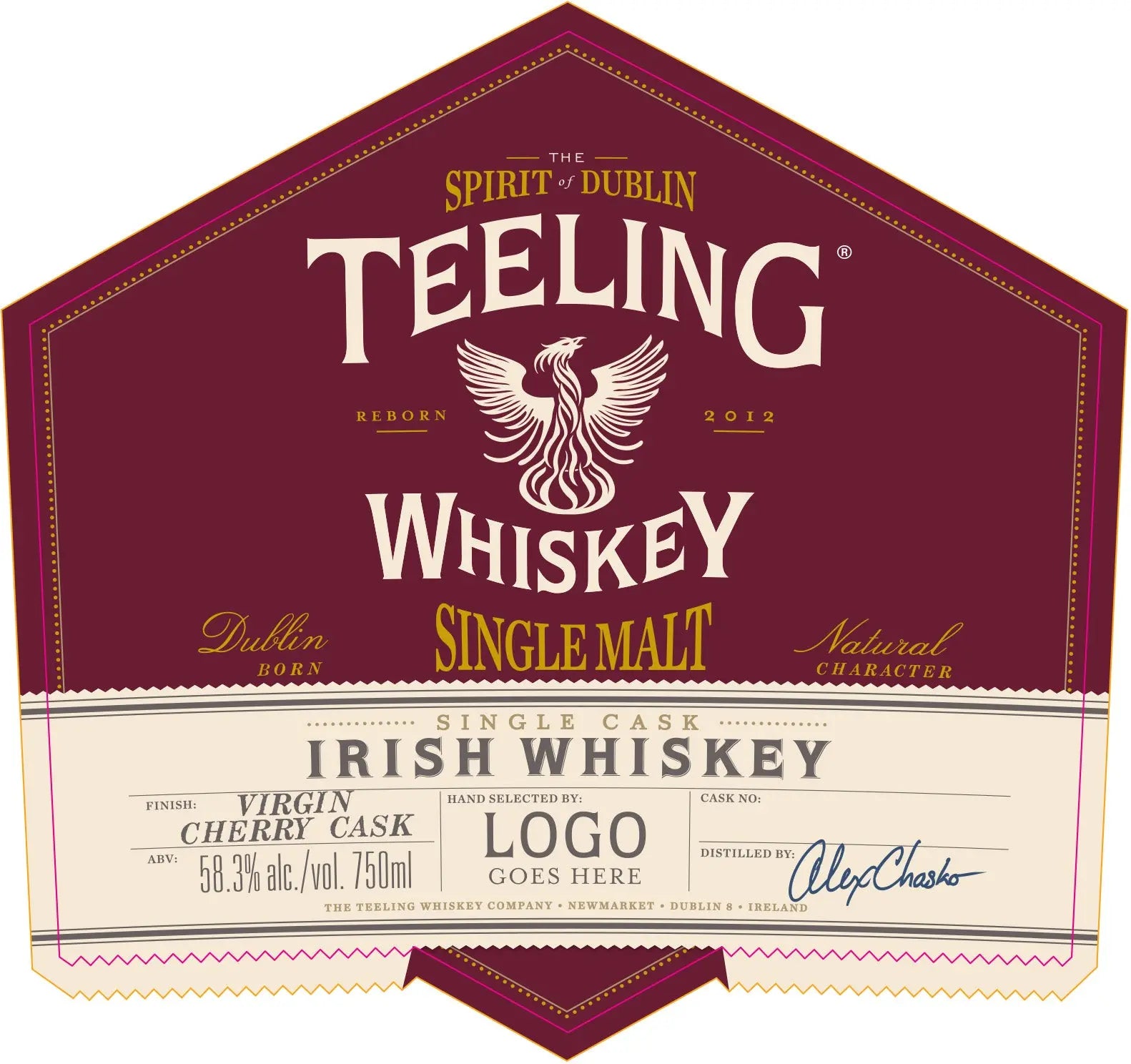 Teeling Single Cask Virgin Cherry Cask Irish Whiskey 750ml Teeling Whiskey