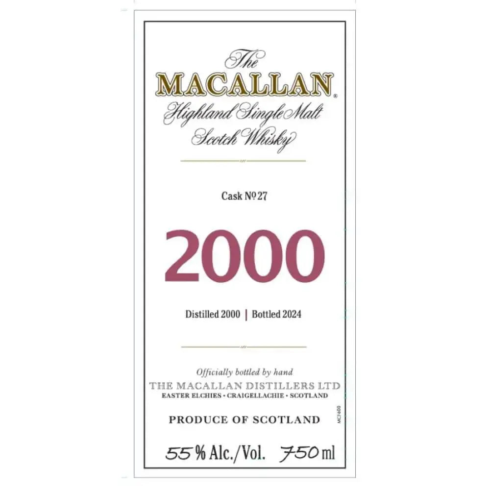 The Macallan Fine &amp; Rare 24 Year Old 2000 - Main Street Liquor
