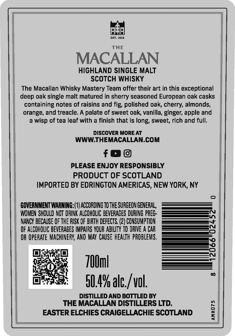 Load image into Gallery viewer, The Macallan Highland Single Malt Scotch Whisky 700ml - Main Street Liquor
