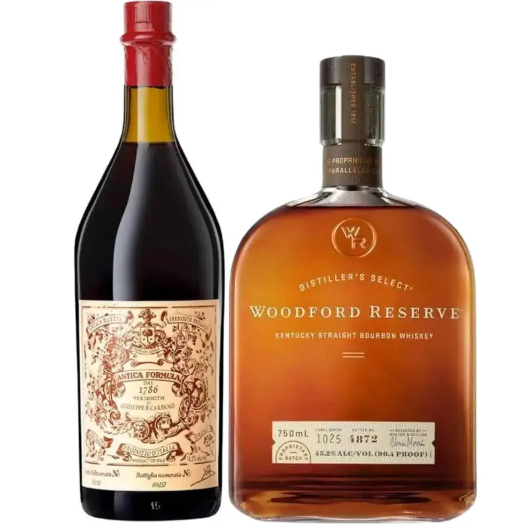The Ultimate Manhattan Bundle: Woodford Reserve Bourbon &amp; Carpano Antica Formula Vermouth - Main Street Liquor