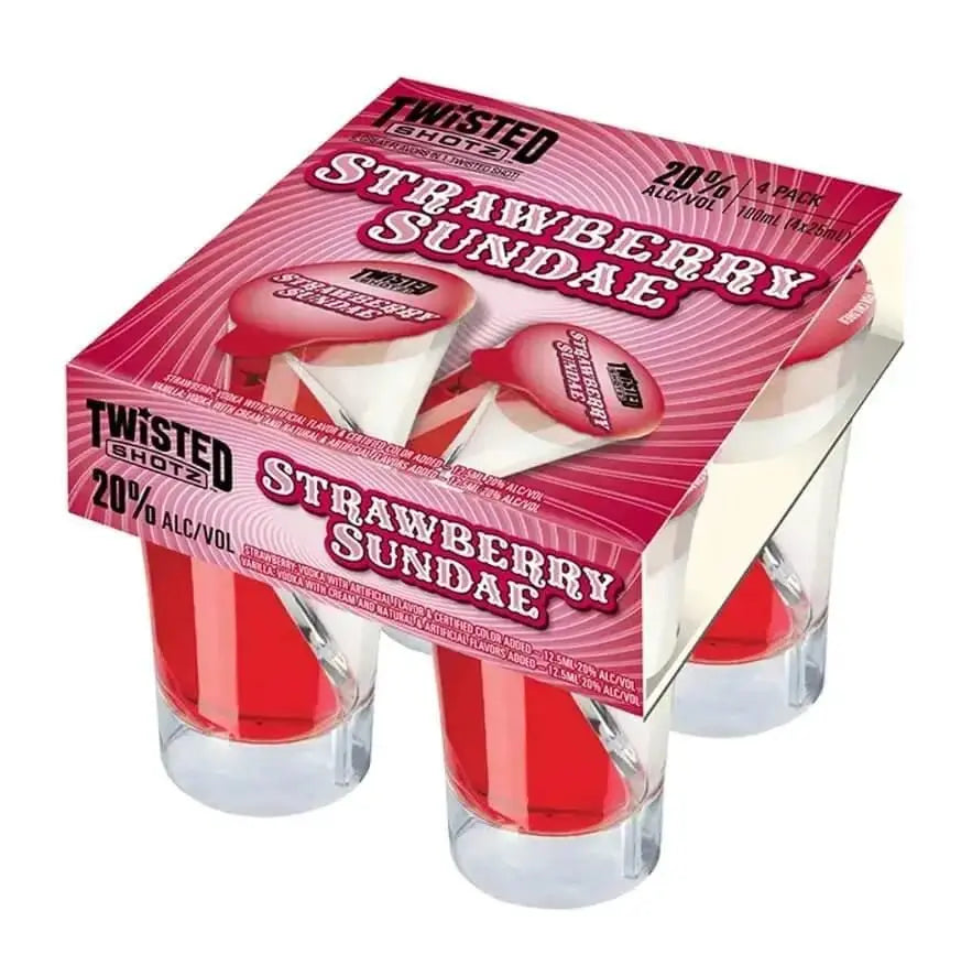 Twisted Shotz Strawberry Sundae (4pk) - Main Street Liquor
