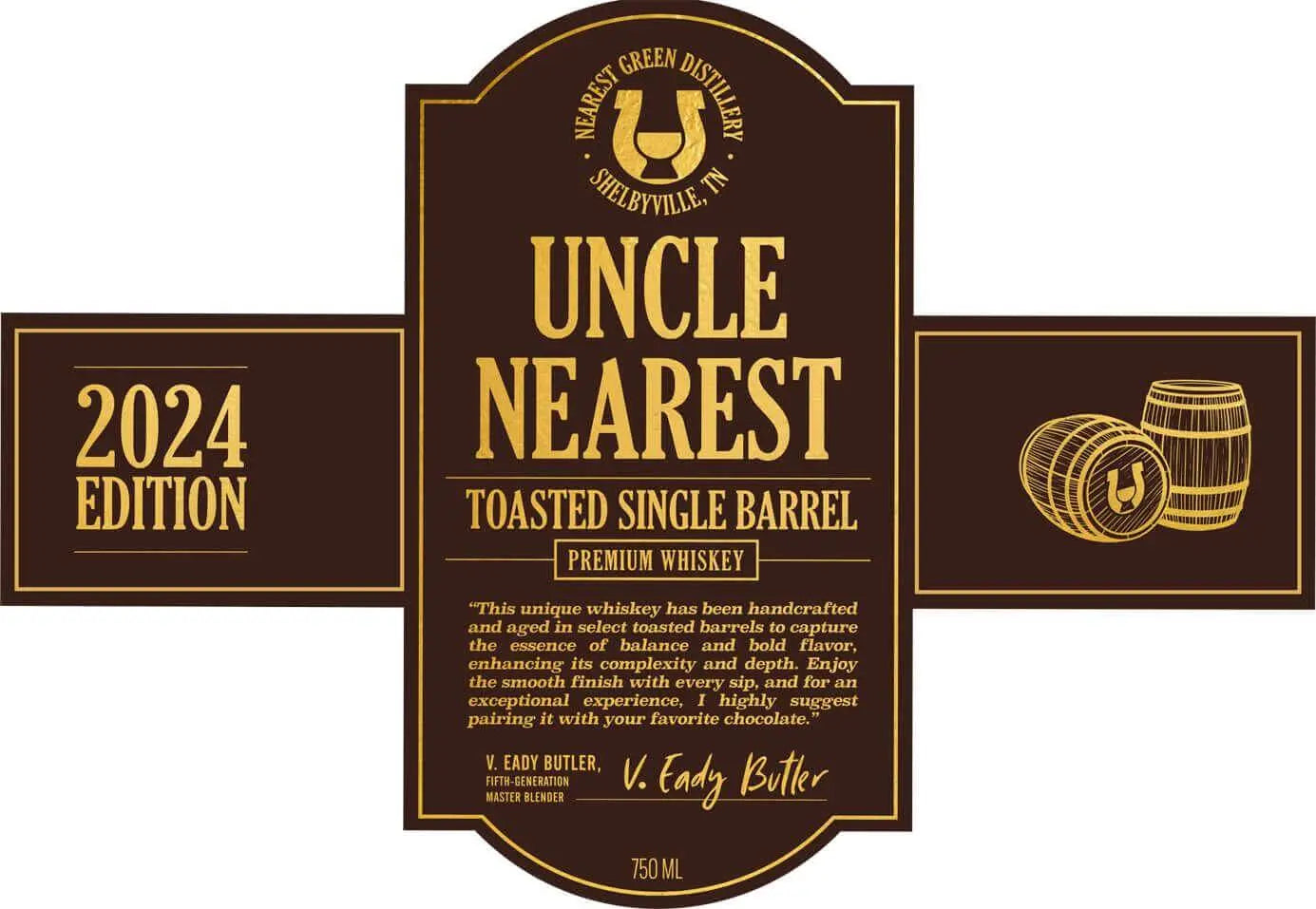 Uncle Nearest 2024 Edition Toasted Single Barrel Premium Whiskey - Main Street Liquor