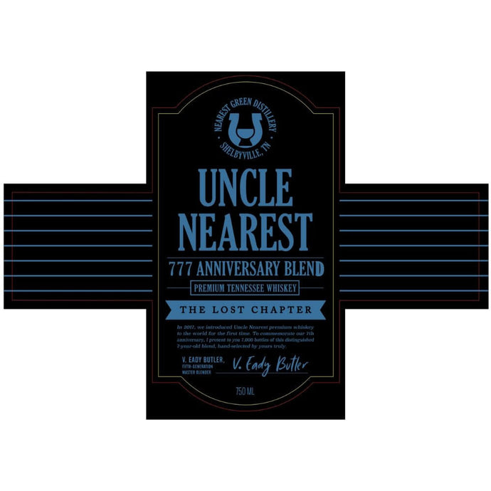 Uncle Nearest 777 Anniversary Blend The Lost Chapter - Main Street Liquor