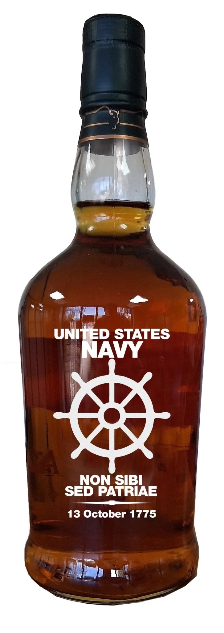 United States Navy Anniversary Bottle Limited Edition Etched Bottle - Main Street Liquor
