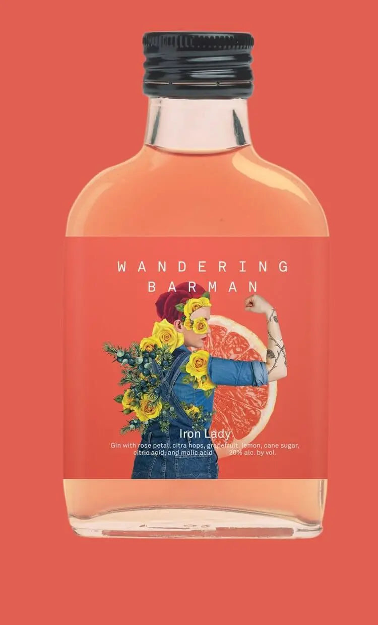 Wandering Barman Iron Lady - Rose & Hops Gin Sling 100ml - Main Street Liquor