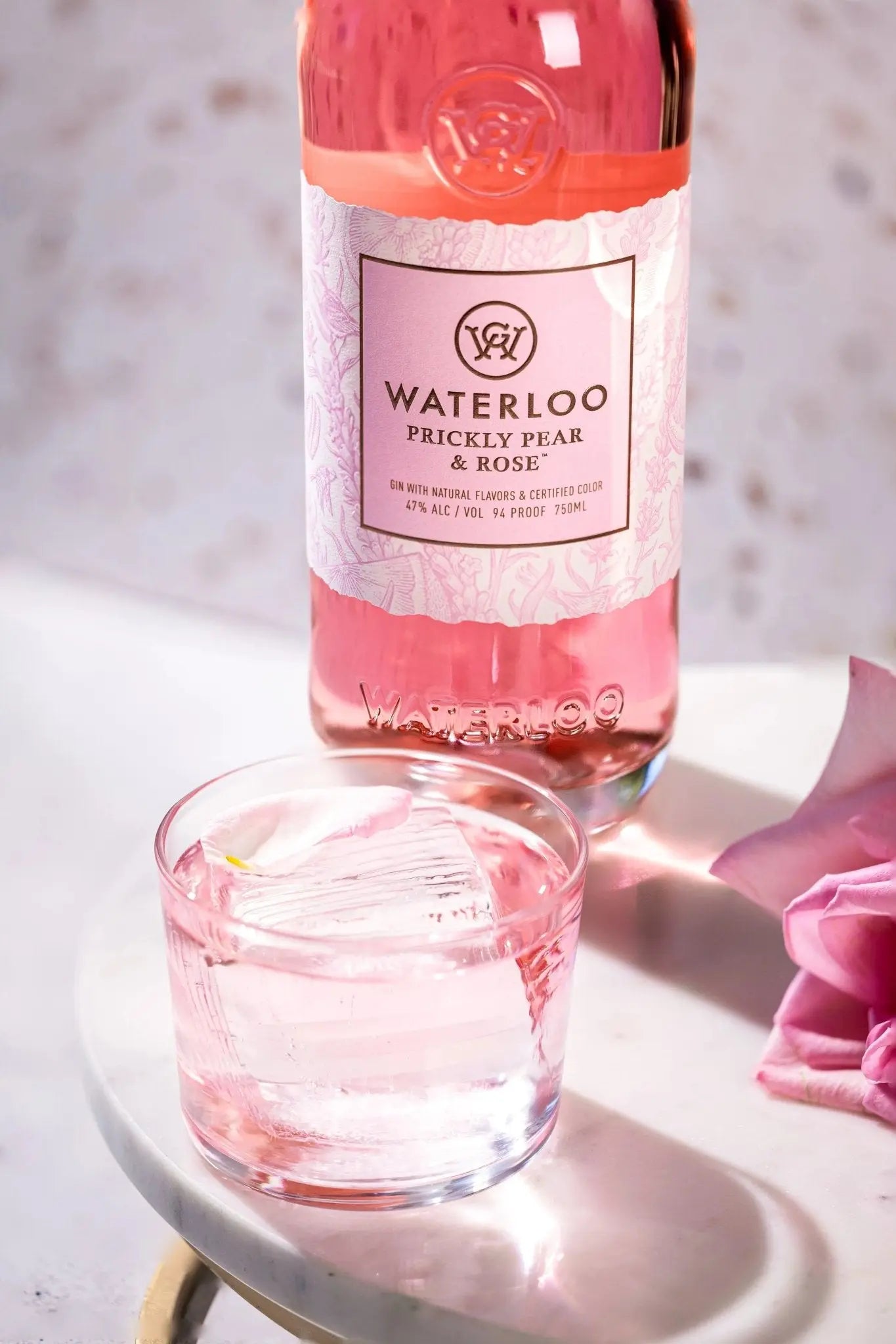 Waterloo Prickly Pear & Rose Gin - Main Street Liquor