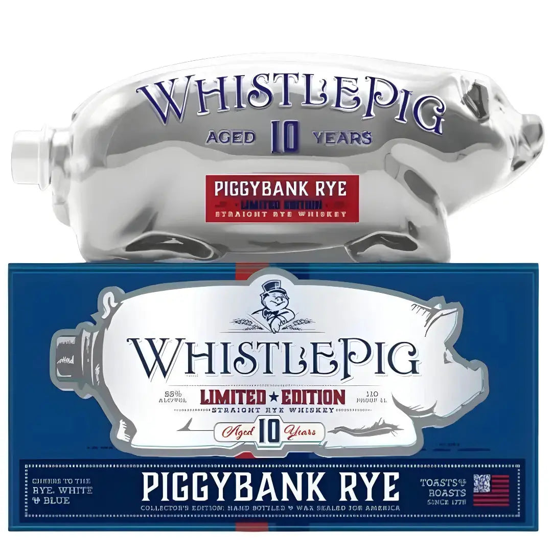 WhistlePig 10 Year PiggyBank Rye White and Blue Limited Edition - Main Street Liquor