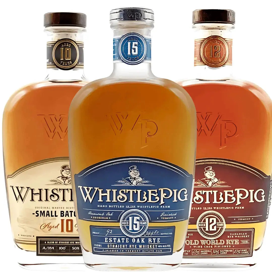 WhistlePig Rye Whiskey Bundle: 10, 12 & 15 Year Aged Expressions - Main Street Liquor
