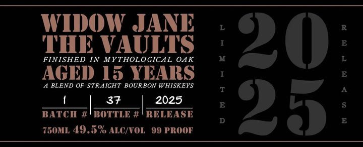 Widow Jane The Vaults 2025 Limited Release Aged 15 Years - Main Street Liquor