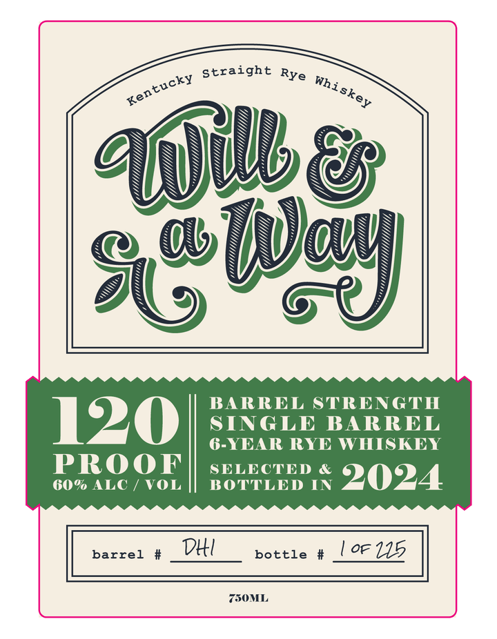 Will &amp; A Way 6 - Year Kentucky Straight Rye Whiskey - 120 Proof - Main Street Liquor