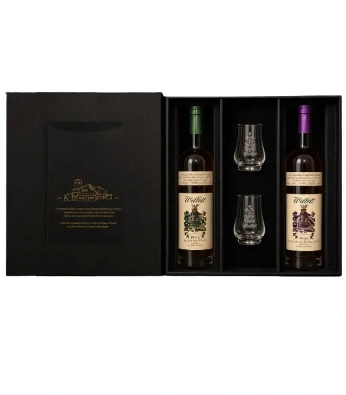 Willett Family Estate 2-Bottle Gift Set 750mL with 2 Willett Glasses - Main Street Liquor