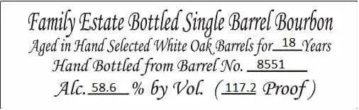 Willett Family Reserve 18 Year Bourbon - Main Street Liquor