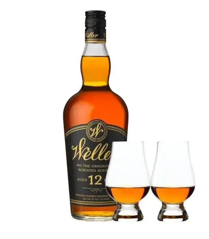 W.L. Weller Aged 12 Years Bourbon Whiskey &amp; Glencairn Set Bundle - Main Street Liquor