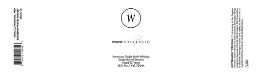 Wolves x Bellagio American Single Malt Whiskey Single Barrel Reserve, 13 Years - Main Street Liquor