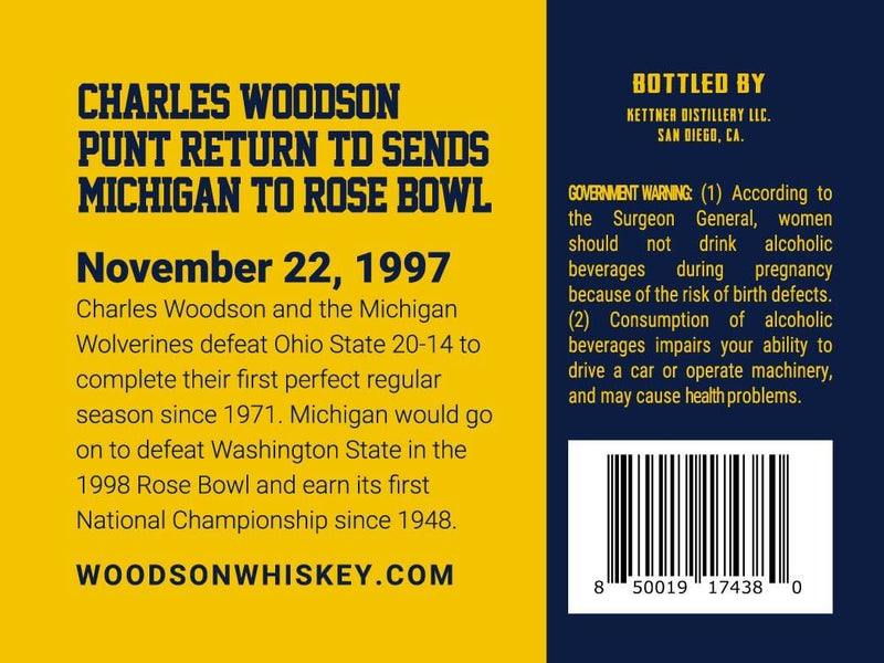 Load image into Gallery viewer, Woodson Bourbon Whiskey Limited Edition Michigan Commemorative Bottle - Main Street Liquor
