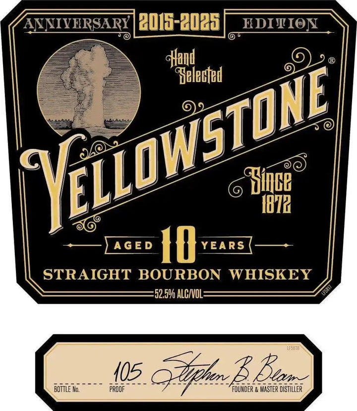 Yellowstone 10 Year Anniversary Edition Straight Bourbon Whiskey - Main Street Liquor